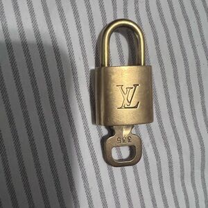Louis Vuitton Gold Brass Padlock with Key